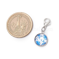 Полукруглые/купольные стеклянные подвесные украшения&nbsp;HJEW-JM03338