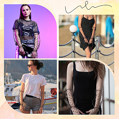 Рукава из полиэстера для велоспорта на открытом воздухе&nbsp;AJEW-WH20067-033B