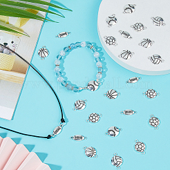 60 stücke 5 arten tibetischen stil zink-legierung sport ball stecker charms&nbsp;FIND-HS0001-38