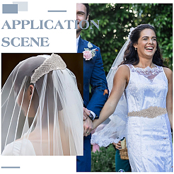 Вышивка цветов из полиэстера&nbsp;PATC-WH0002-107B