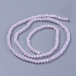 Fili di perle di vetro placcato&nbsp;GLAA-F001-3x2mm-27L