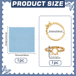 1 шт. 925 регулируемых кольца из стерлингового серебра с кубическим цирконием&nbsp;STER-BC0003-51