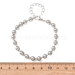 Armbänder aus Messing mit Kugelgliedern für Damen&nbsp;BJEW-H640-02A-P