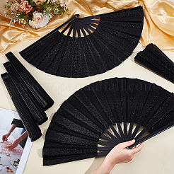 Блестящие пластиковые декоративные складные веера&nbsp;AJEW-WH0270-865