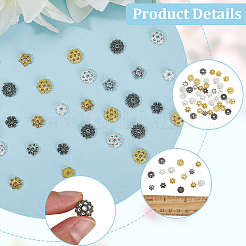 360 шт. 12 стиля тибетских стилей сплава бусин колпачки&nbsp;TIBE-SC0002-42