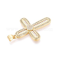 Латунные микропаве прозрачные подвески с фианитом&nbsp;KK-N268-91G