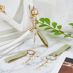 4шт пластиковый брелок-подвеска в виде цветка&nbsp;AJEW-DC0003-43