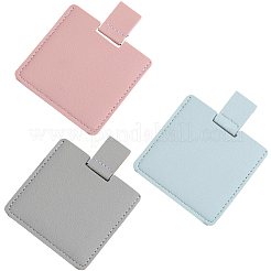 3 Stück 3 Farben Edelstahl-Handspiegel mit PVC-Abdeckung&nbsp;AJEW-SC0031-88B