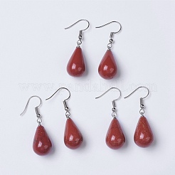 Il diamante rosso naturale ciondola gli orecchini&nbsp;EJEW-K069-B02