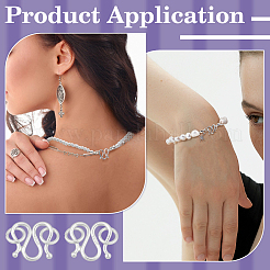 925 sterling silver fermagli s-gancio&nbsp;STER-BC0004-04B