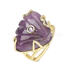 Natürliche Amethyst Manschettenringe&nbsp;GG-CBA5FCC-04G-09