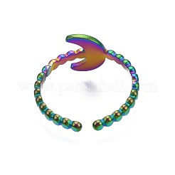 Кольцо-манжета в форме полумесяца из нержавеющей стали 304&nbsp;RJEW-N038-107