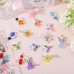 60шт 12 стиля стеклянный кулон&nbsp;PALLOY-CA00001