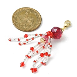 Подвески из стеклянных бусин в виде осьминога&nbsp;HJEW-MZ00030