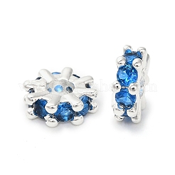 Латунные микро проложить кубического циркония бусы&nbsp;KK-B142-07B-02S