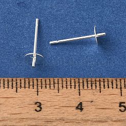 Ricerca di orecchini a bottone in ottone&nbsp;KK-K383-02C-S