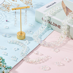 150 шт. 5 стильных прозрачных акриловых соединительных кольца&nbsp;OACR-DC0001-01