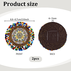 2 шт. нетканый материал для вышивки иглой из фетра и бисера аппликации из ткани&nbsp;PATC-PH0001-40A