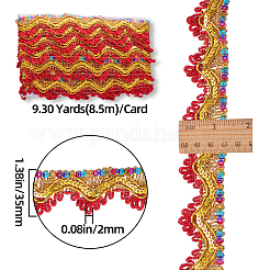 Nylon-Glitzer-Wellenband&nbsp;OCOR-WH0068-36E