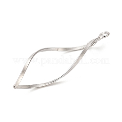 925 подвеска-коннектор в виде витого листа из стерлингового серебра&nbsp;STER-R010-01P