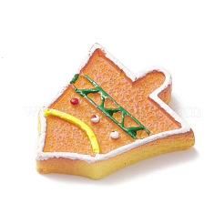 Cabochons décodés biscuits imitation plastique & résine opaque de Noël&nbsp;RESI-K019-54I