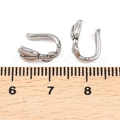 Кольца для носа в форме цветка розы из нержавеющей стали 316&nbsp;AJEW-C044-12AS