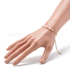 Braccialetti con perline di vetro placcato&nbsp;BJEW-JB06574-05