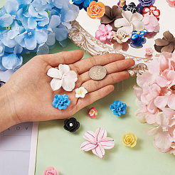 50 pz 5 stili fatti a mano in argilla polimerica 3d fiore plumeria perline&nbsp;CLAY-TA0001-14