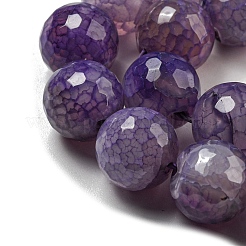 Граненые натуральные драконьи вены агатовые бусины&nbsp;G-F447-12mm-L04