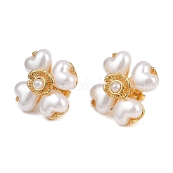 Серьги-гвоздики в форме цветка из нержавеющей стали 304&nbsp;EJEW-A138-09G