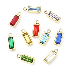 12 Stück 12 Farben echte 14 Karat vergoldete 304 Edelstahl-Charms&nbsp;STAS-CJ0002-57