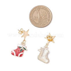 Литые эмаль болтающиеся серьги стержня&nbsp;EJEW-JE06565