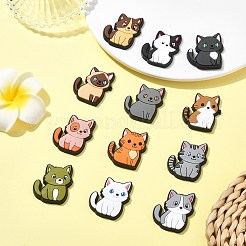 60 Stück PVC-Kunststoff-Cabochons mit Haustiermotiv in 12 Farben&nbsp;FIND-CJ0002-56