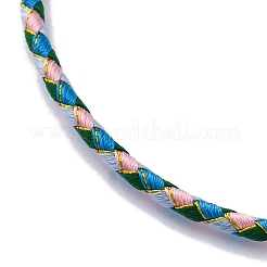 Fabrication de bracelets tressés en cordon polyester&nbsp;MAK-Z003-01G-24