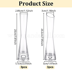6 vase en verre transparent&nbsp;AJEW-GA0010-49