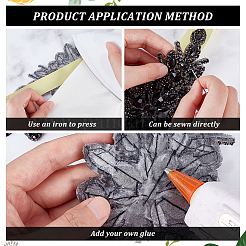 4 Stück Blumenapplikation aus Glaskristall-Strass&nbsp;DIY-FG0010-15