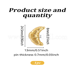 1 шт. брошь-булавка в виде круассана из сплава&nbsp;JEWB-LP0005-14G