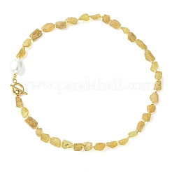 Collares de apatita amarilla natural en bruto&nbsp;NJEW-JN06638