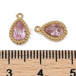 Ionenplattierung (IP) 304 Edelstahl Micro Pave Zirkonia Charms&nbsp;STAS-K256-20G-06