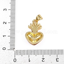 Латунные микропаве прозрачные подвески с фианитом&nbsp;KK-D409-03G