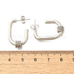 Boucles d'oreilles à tige en acier inoxydable 201&nbsp;EJEW-Q026-10P