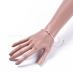 Verstellbarer Nylonfaden geflochtene Perlen Armbänder&nbsp;BJEW-JB04379-03