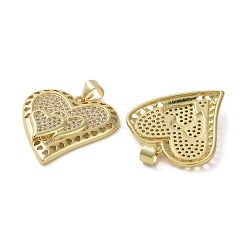 Pendentifs en laiton zircon cubique transparent&nbsp;KK-H466-08G-01