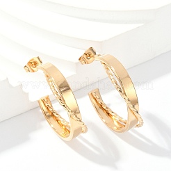 Pendientes de aro de acero inoxidable 201&nbsp;EJEW-Q026-19G