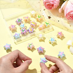 20шт 5 цвета непрозрачные акриловые бусины&nbsp;ACRC-CJ0001-01