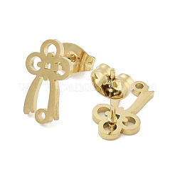 Bowknot Ionenplattierung (IP) 304 Edelstahl Ohrstecker Zubehörse&nbsp;LS-STAS-I206-98G