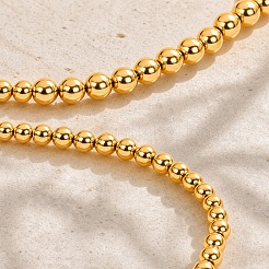 Armbandsets aus geflochtenem Kordel mit runden Messingperlen für Damen und Herren&nbsp;AC2481