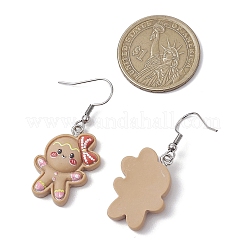 Подвески из смолы и серьги-подвески из нержавеющей стали 304 для женщин&nbsp;EJEW-JE06234-02