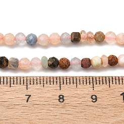 Природных драгоценных камней смешанного бисер нитей&nbsp;LS-G-RM2025-A43-3mm