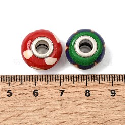 Handgemachte Polymer-Ton großes Loch Rondelle european beads&nbsp;LPDL-L003-01